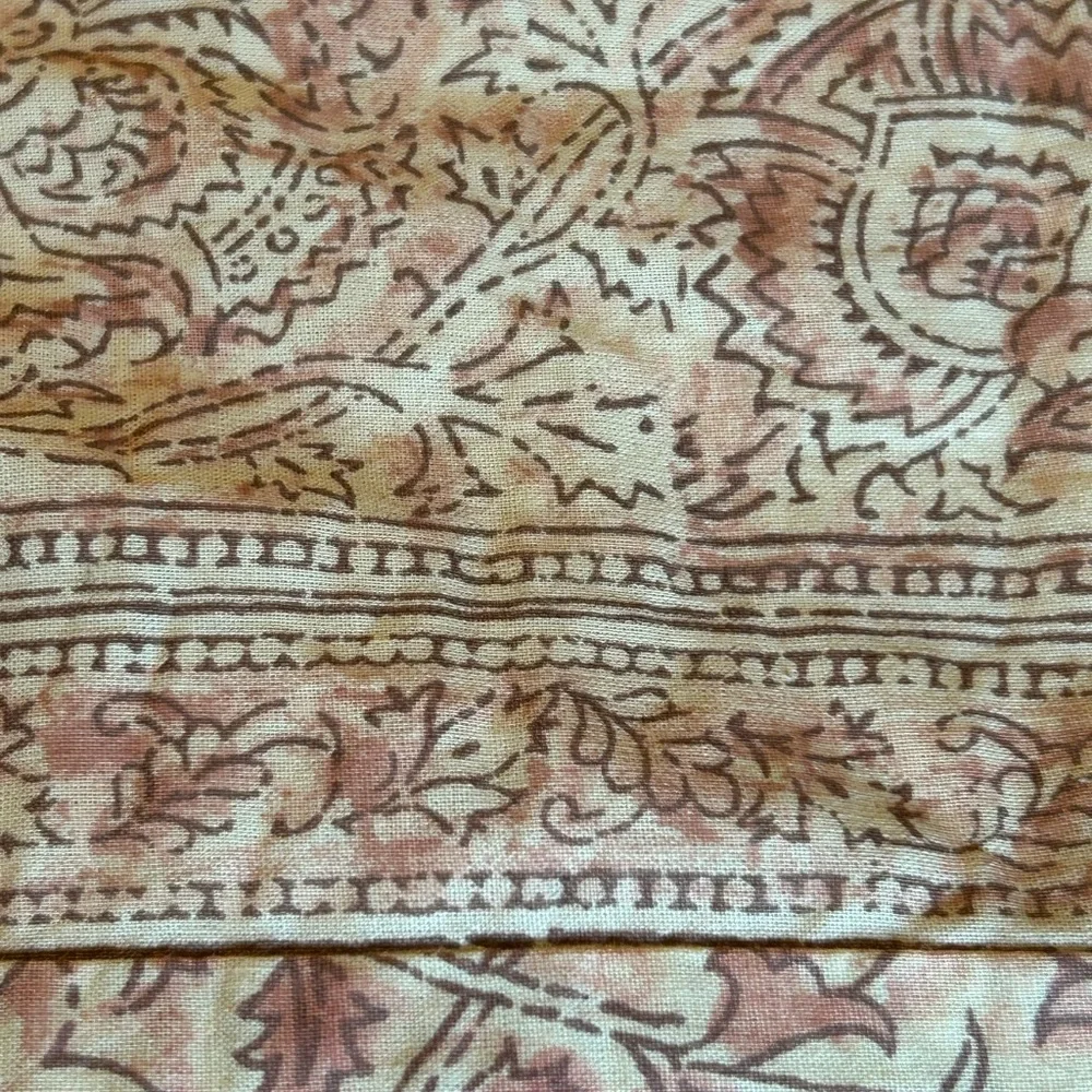 Pottery Barn Pink Cream Printed Euro Pillow Cover Cotton Size 26x26”